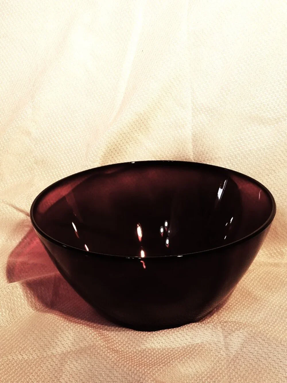 Vtg Arcoroc France Ruby Red Large 9